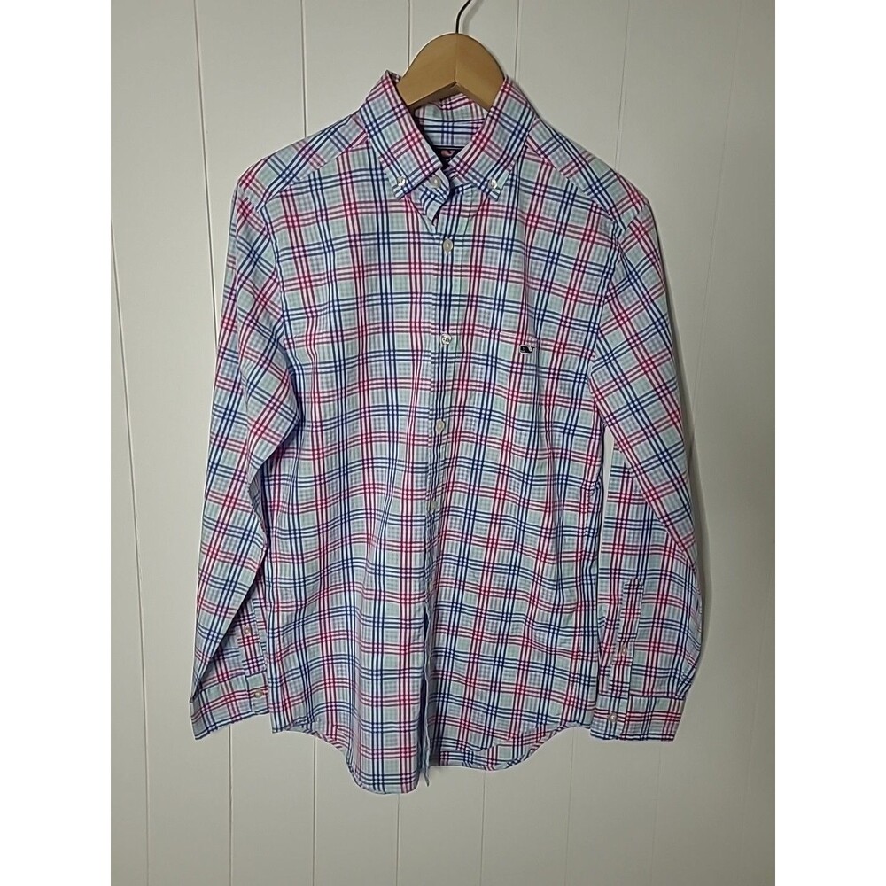 Vineyard Vines Shirt Mens XS Button Up Long Sleeve Plaid Classic Fit Tucker
